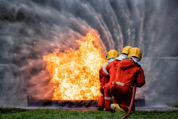 Treinamento de combate a incêndio em São Bernardo do Campo